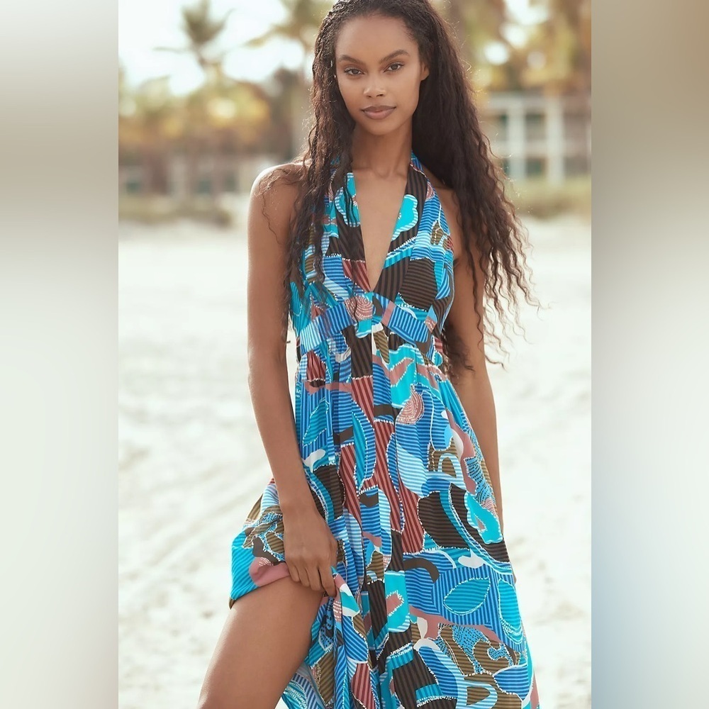NWT! By Anthropologie Sleeveless Cutout Midi Dress - Size Large 🪞1️⃣